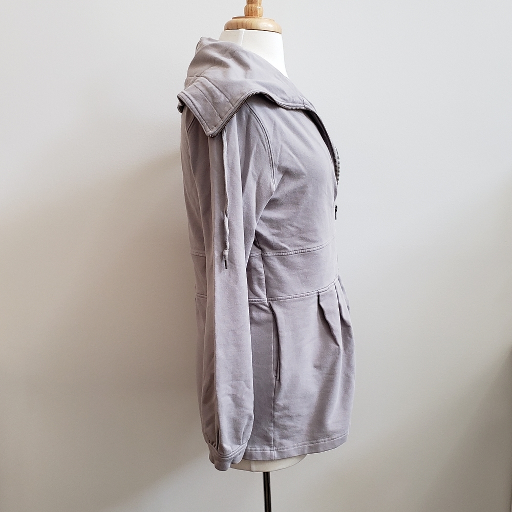 Brooklyn Industries Grey Cowl Neck Zip-up - Picture 2 of 8